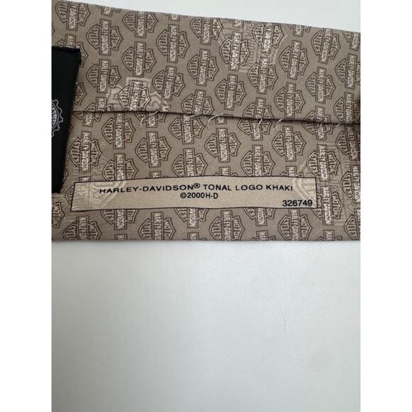 Harley Davidson Silk Necktie Tonal Logo Ralph Marlin Co. 58in - Picture 5 of 7